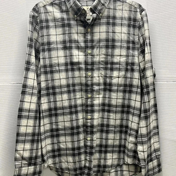 American Eagle Mens Seriously Soft Long Sleeve Button Up Shirt Size Medium Plaid - Picture 1 of 5